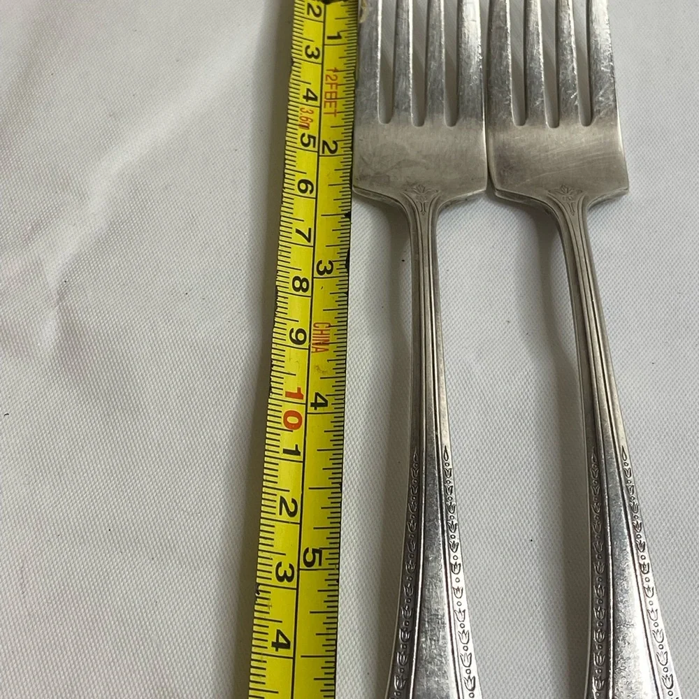 Lot Of 2 Vintage Universal Silver Overlaid Fork Silverplate 6 inches